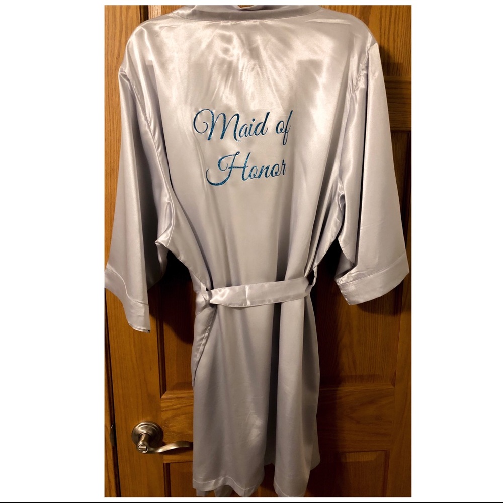 Silky Silver Robe